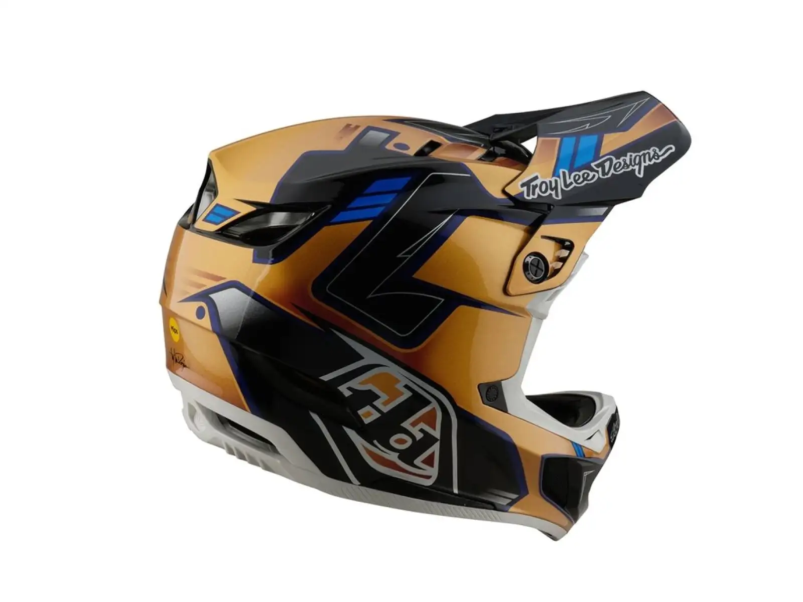 Troy Lee Designs D4 Composite integrální přilba Royalty Black/Gold