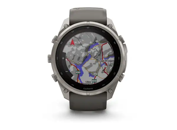 Garmin Fénix 9 Pro inReach Solar 51 mm chytré hodinky Titanium Pebble Gray/Silver Gray