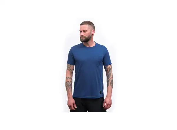 Sensor Merino Air Traveller pánské triko krátký rukáv modrá