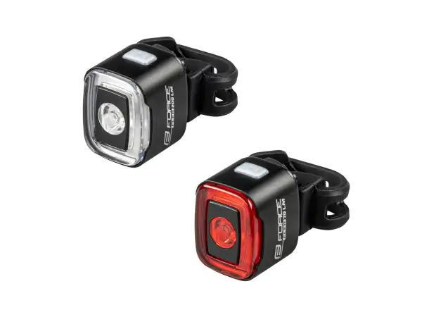 Force Flea sada blikaček 200 LM přední a zadní USB černá