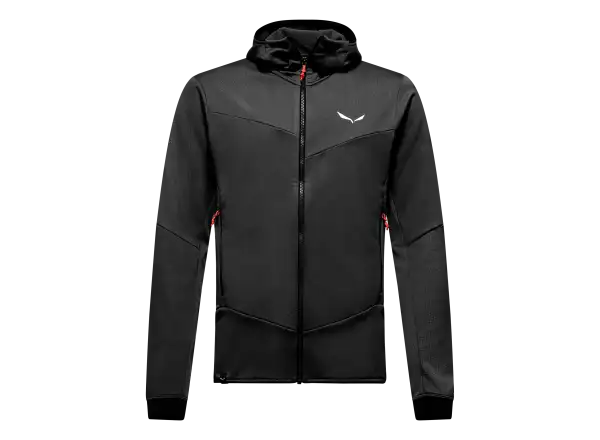 Salewa Sella Crevasse Hooded pánská mikina Black Out