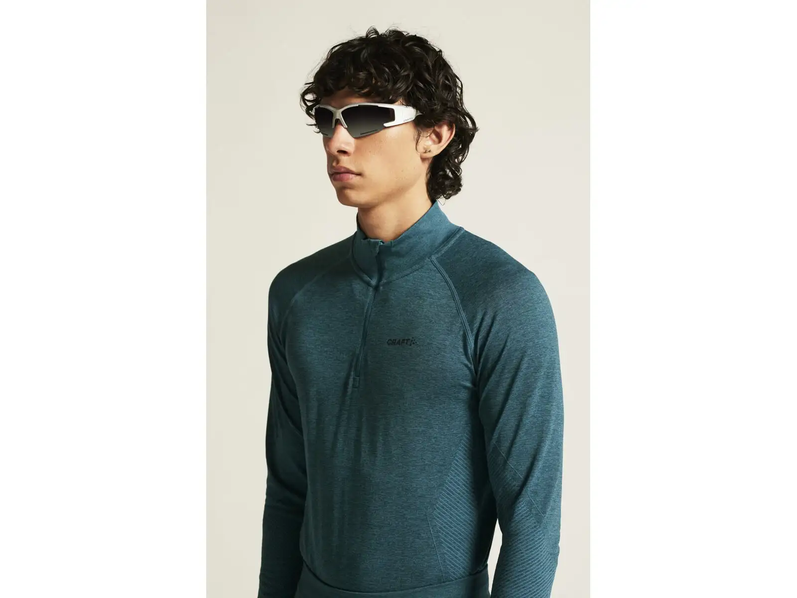 Craft Core Dry Active Comfort Zip pánské triko dlouhý rukáv zelená