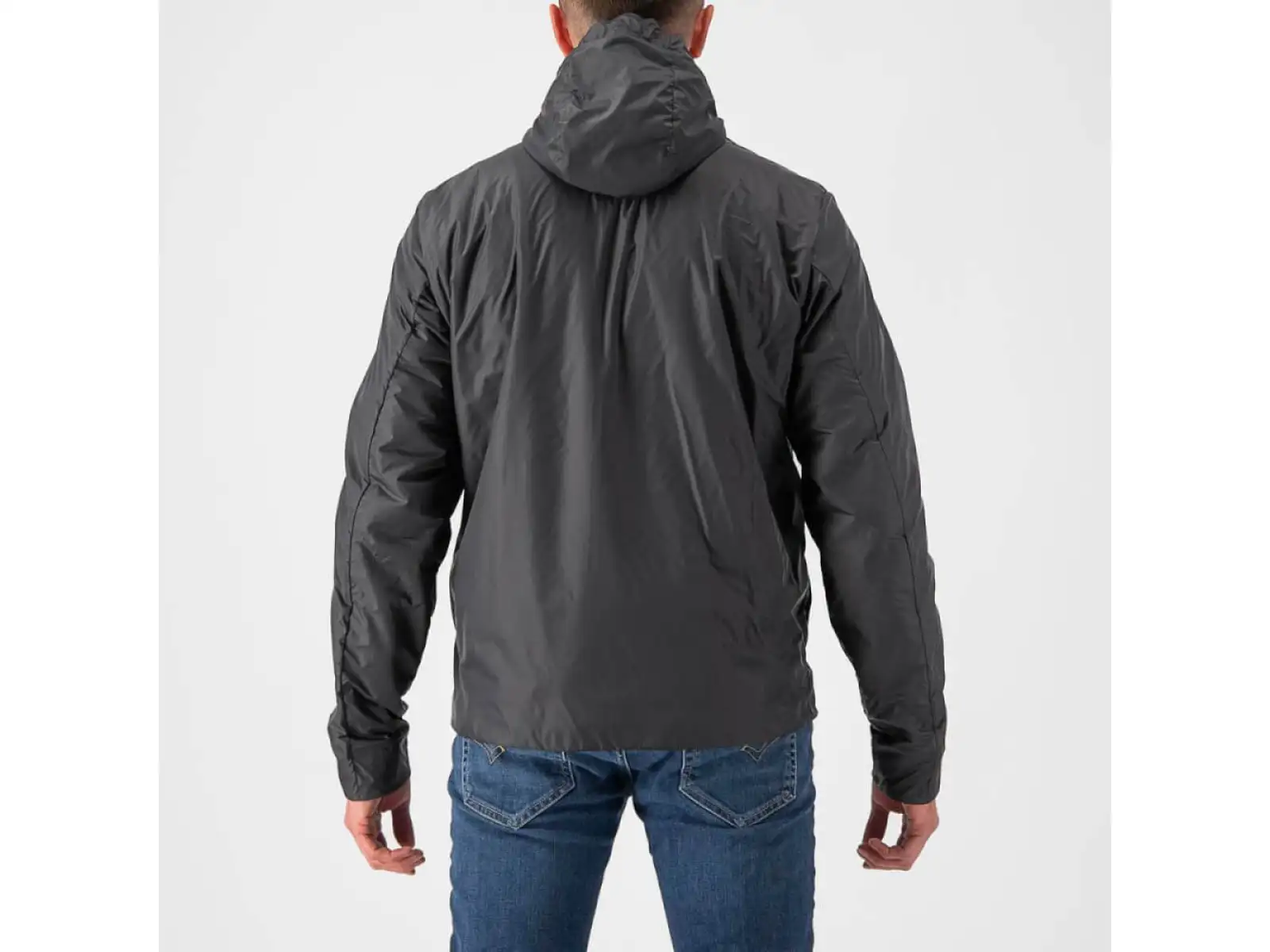 Castelli Riscalda Puffy pánská bunda dark gray/eletric lime