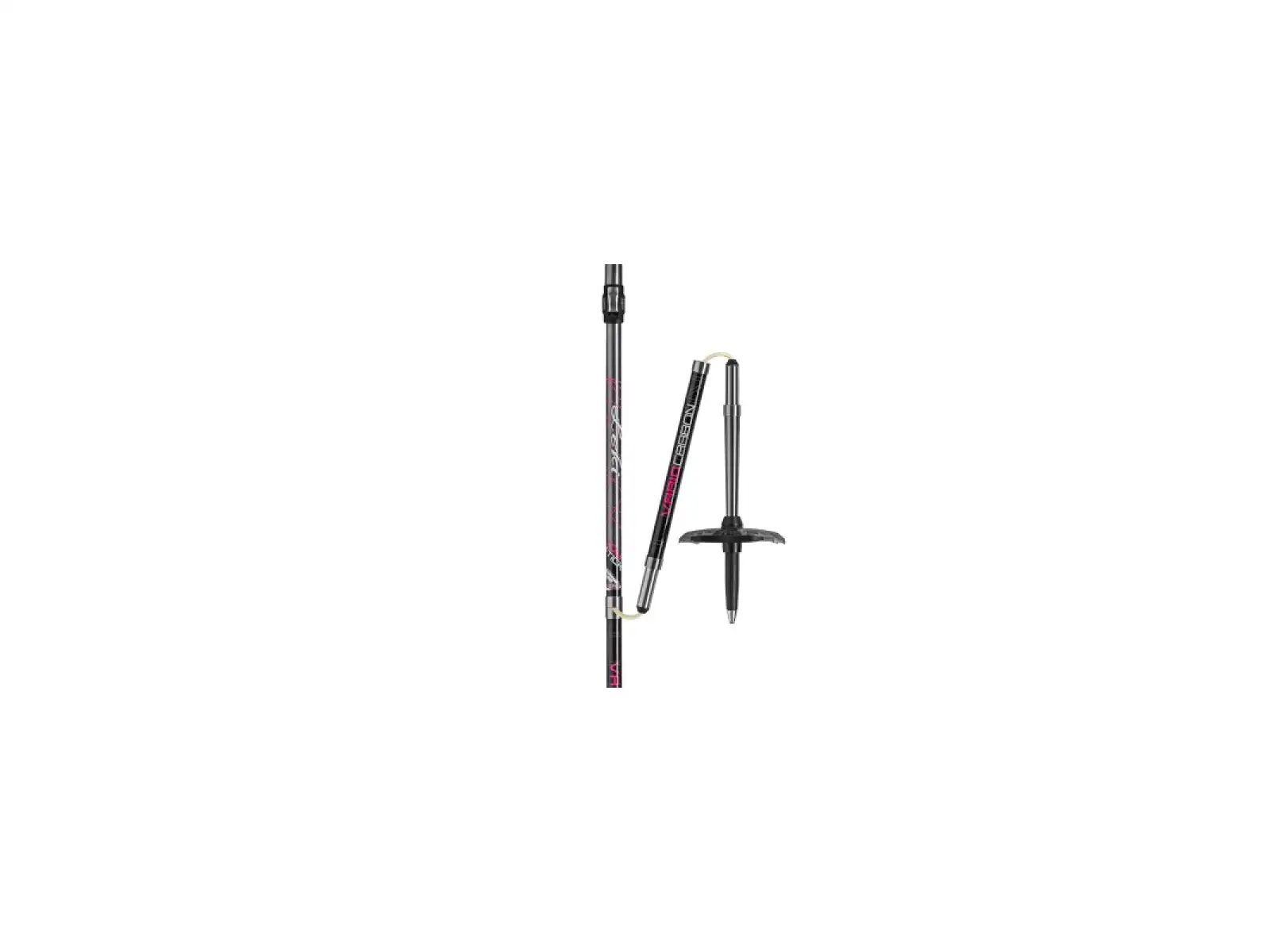 Leki Winter tour Vario Carbon dámské skiap. hole black/dark anth./berry/white 100-120 cm