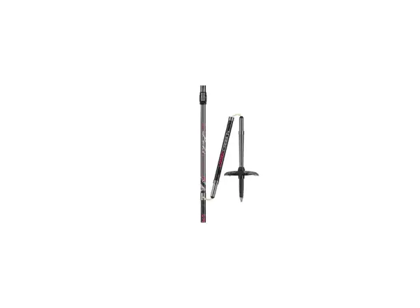 Leki Winter tour Vario Carbon dámské skiap. hole black/dark anth./berry/white 100-120 cm