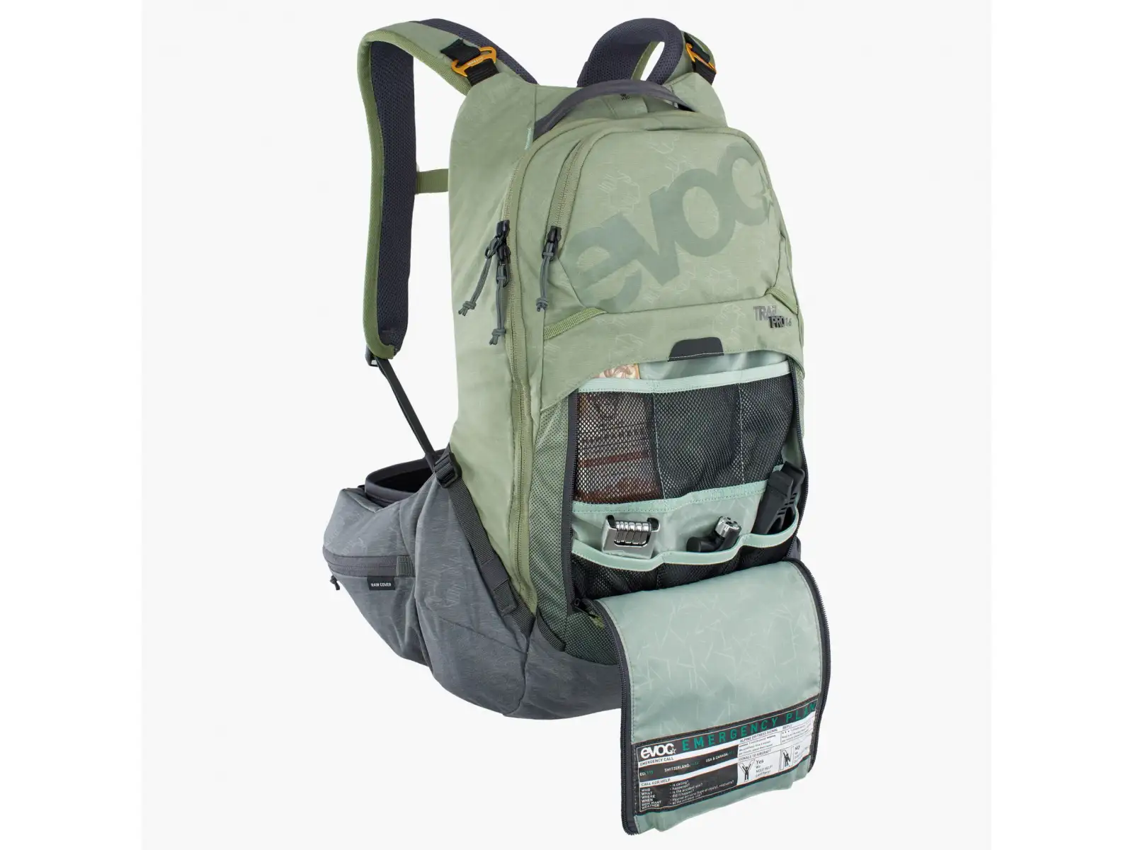 Evoc Trail Pro 16 batoh 16 l light olive/carbon grey