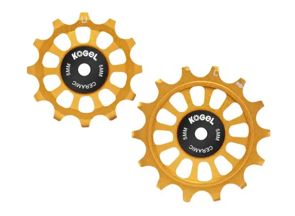 Kogel silniční kladky celokeramické pro Shimano Dura Ace / Ultegra 12/14 z. Gold