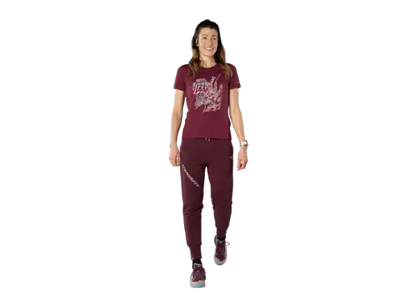 Dynafit 24/7 Artist Series Cotton dámské triko Burgundy/Steep&Deep