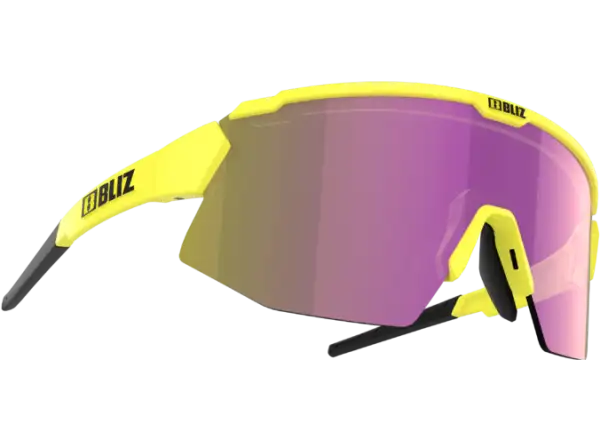 Bliz Breeze cyklistické brýle Matt Neon Yellow Brown/Purple Multi/Pink Cat.3+Cat.1