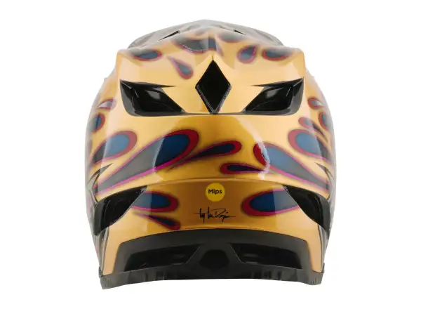 Troy Lee Designs D4 Carbon MIPS přilba Overspray Gold/Black