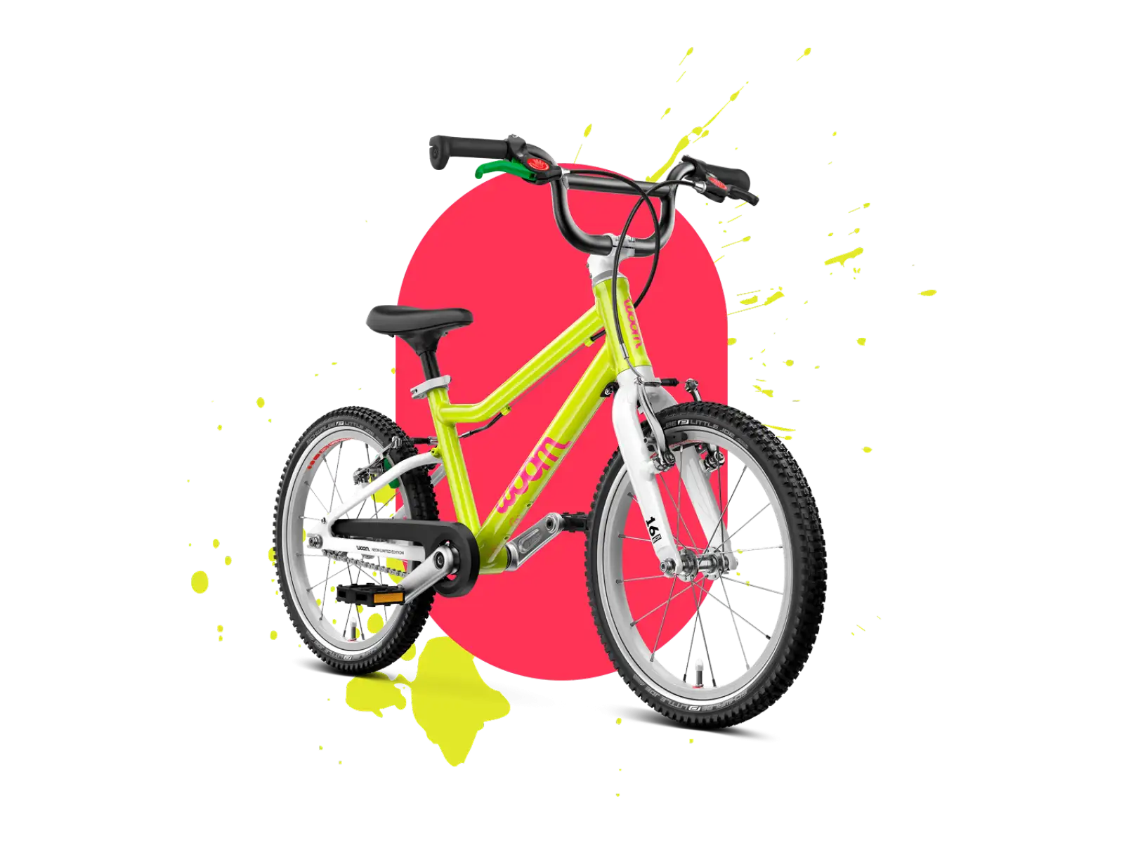 Woom GO 3 Automagic dětské kolo neon lime