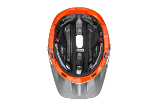 Uvex Quatro Integrale MTB přilba Silver/Orange Mat