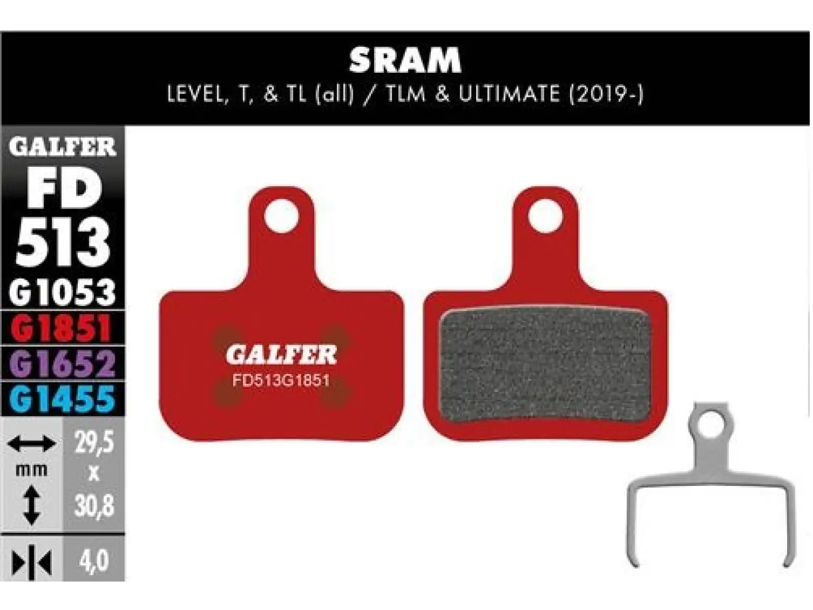 Galfer FD513 Advanced G1851 brzdové destičky pro Sram