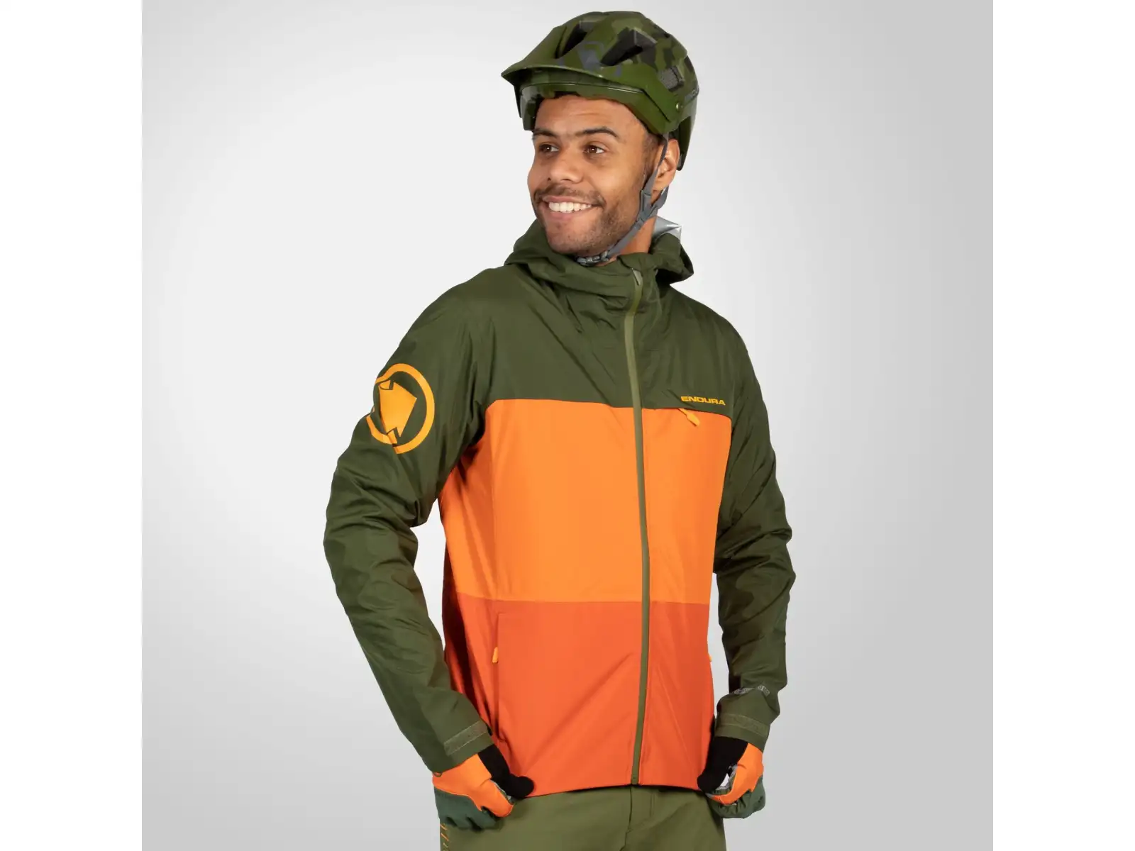 Endura SingleTrack II pánská bunda Orange/Green