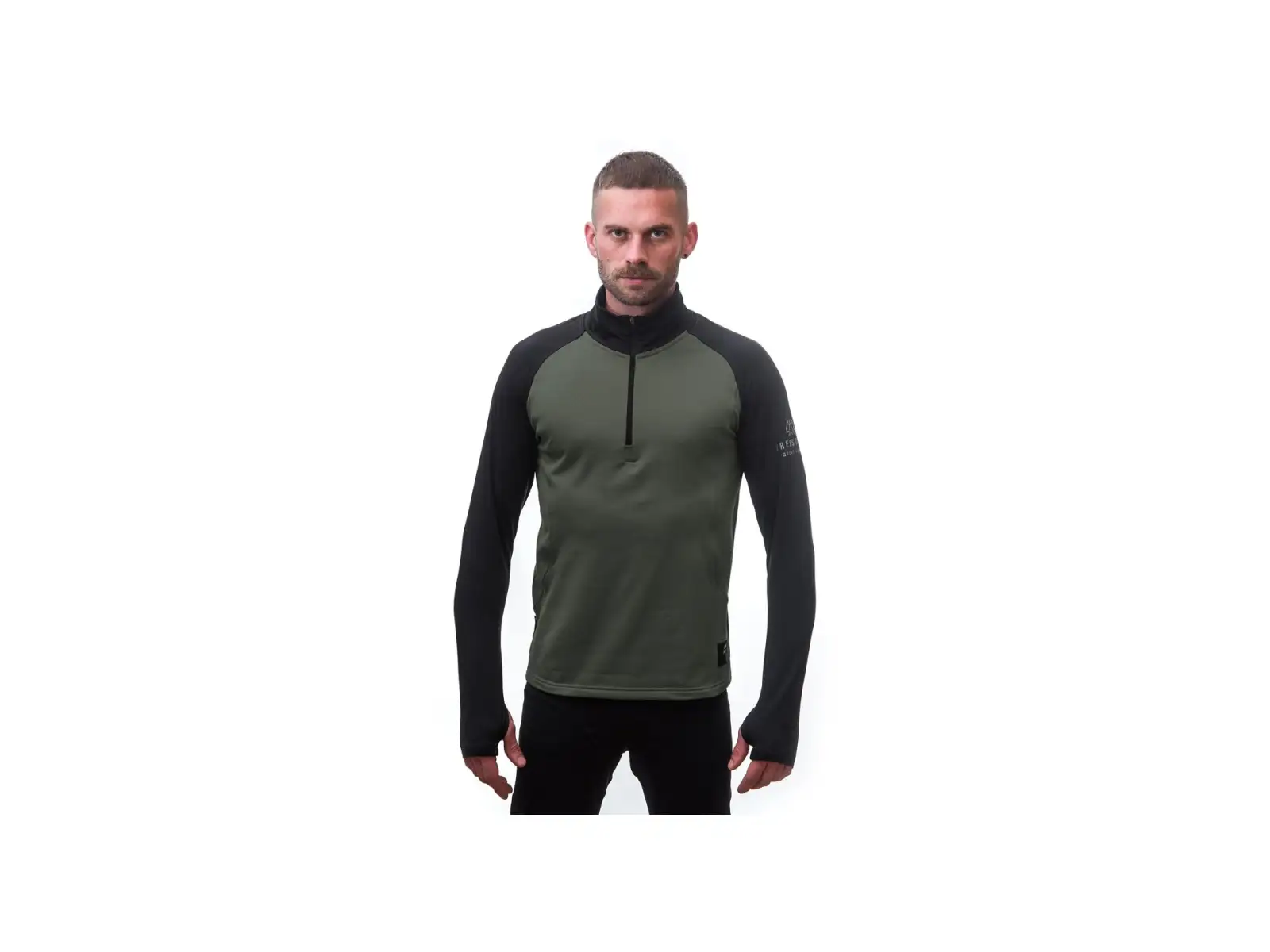 Sensor Coolmax Thermo pánská mikina Olive Green/černá