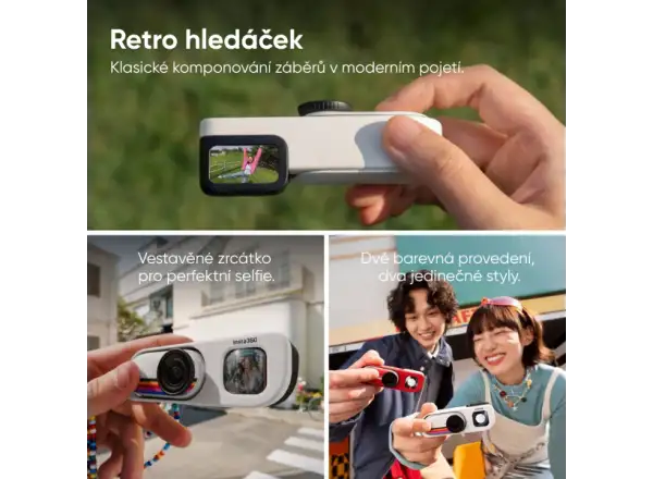 Insta360 GO 3S kamera Retro bundle 128 GB speciální edice bílá