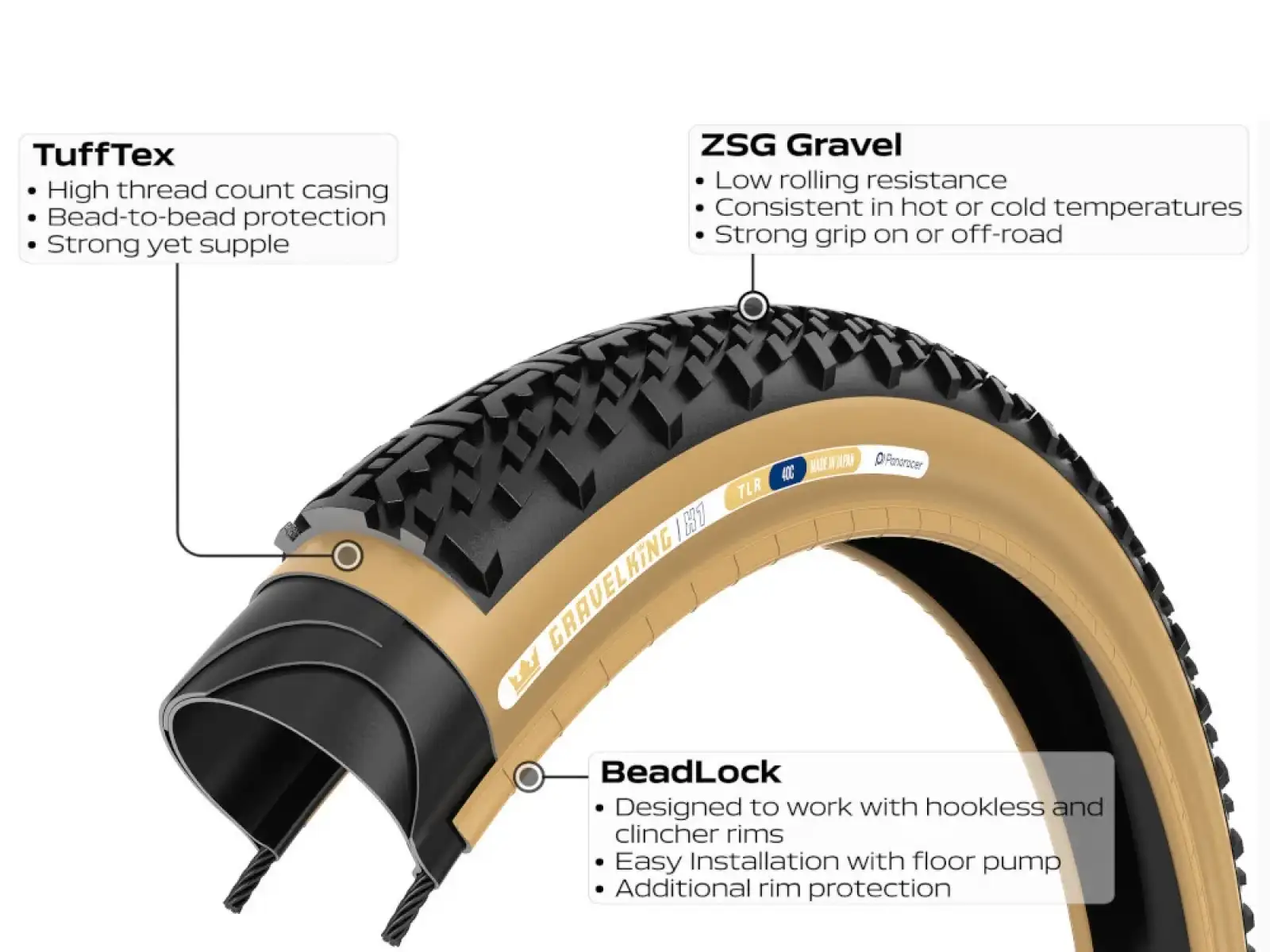 Panaracer GravelKing X1 plášť 700x45 černá/hnědá