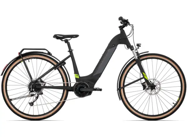 Rock Machine Crossride e500 B Touring krosové elektrokolo Matte Black/Grey