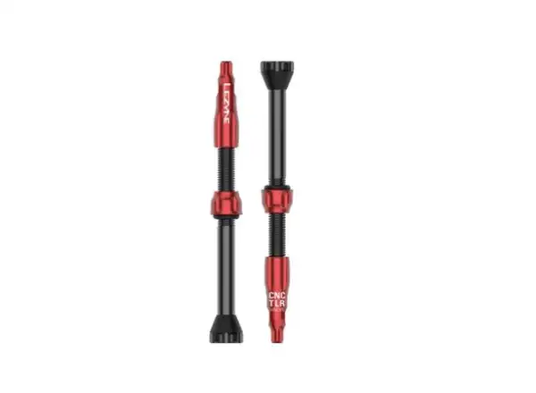 Lezyne CNC TLR bezdušové ventilky 44 mm červená