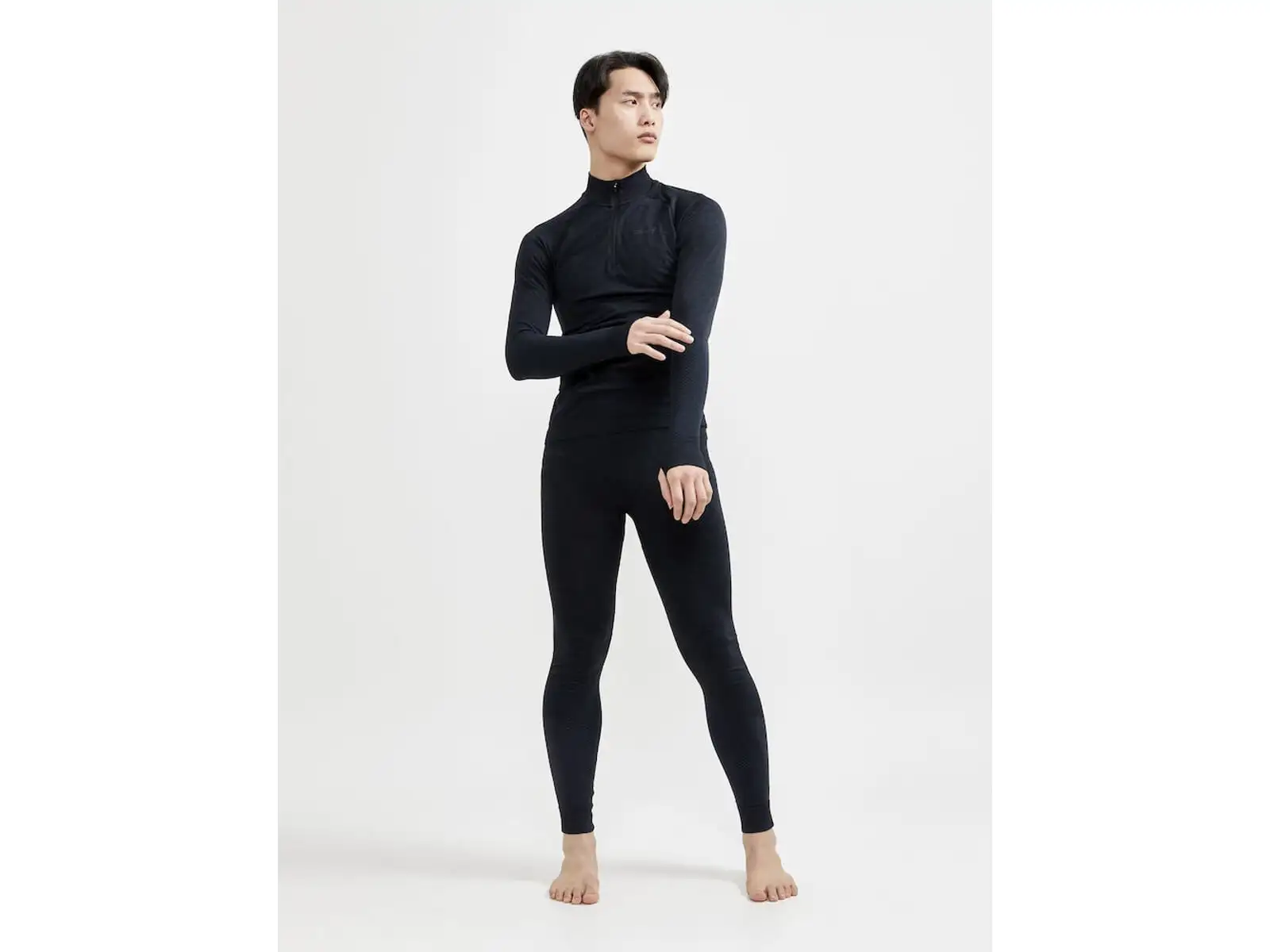 Craft Core Dry Active Comfort Zip pánské triko dlouhý rukáv černá