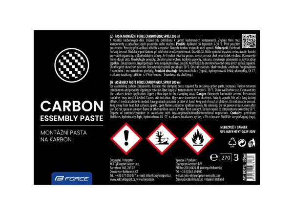 Force Carbon Grip 200 ml mazivo-sprej
