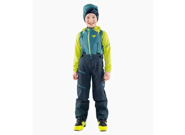 Dynafit Youngstar 3L dětské kalhoty s laclem Blueberry/Storm Blue