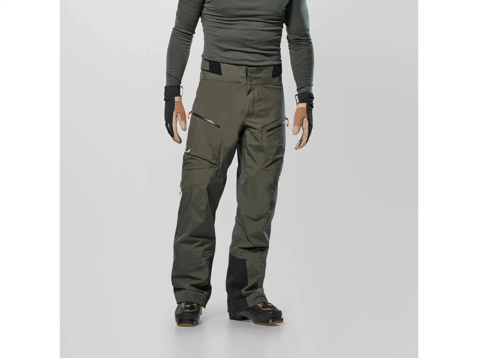 Salewa Sella 3L Powertex pánské kalhoty Dark Olive