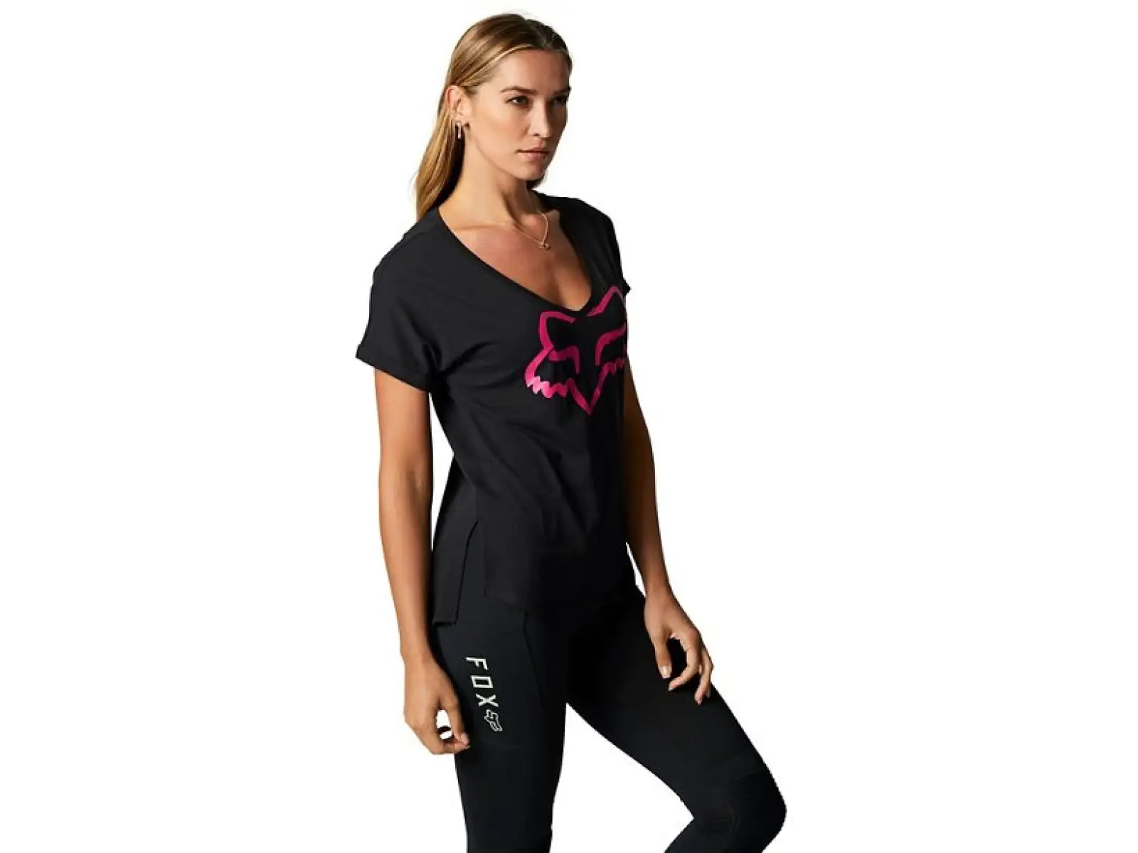 Fox Boundary Ss Top dámské tričko krátký rukáv black/pink