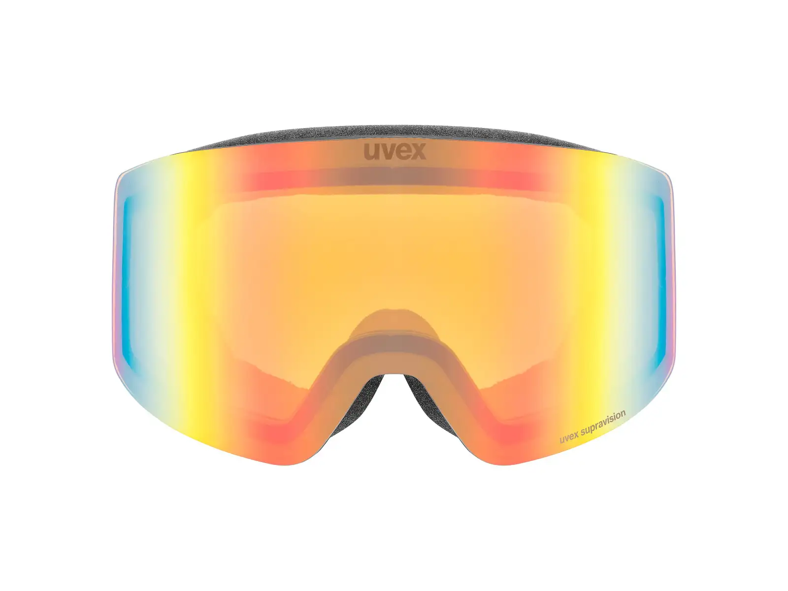 Uvex Provoque FM lyžařské brýle black matt/rainbow - yellow