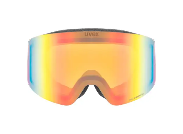 Uvex Provoque FM lyžařské brýle black matt/rainbow - yellow