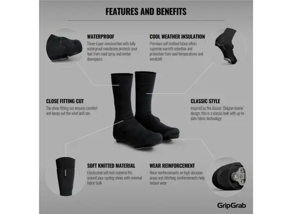 Grip Grab Flandrien Waterproof silniční návleky žluté
