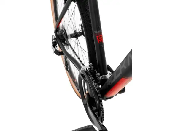 Rock Machine CrossRide 100 mat black/dark grey/brick red trekingové kolo