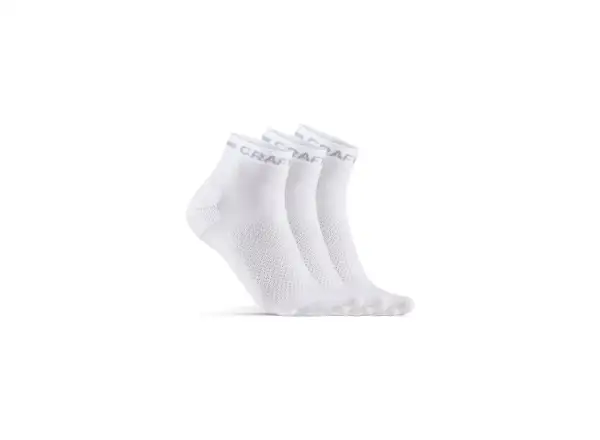 Craft Core Dry Mid 3-pack ponožky bílá
