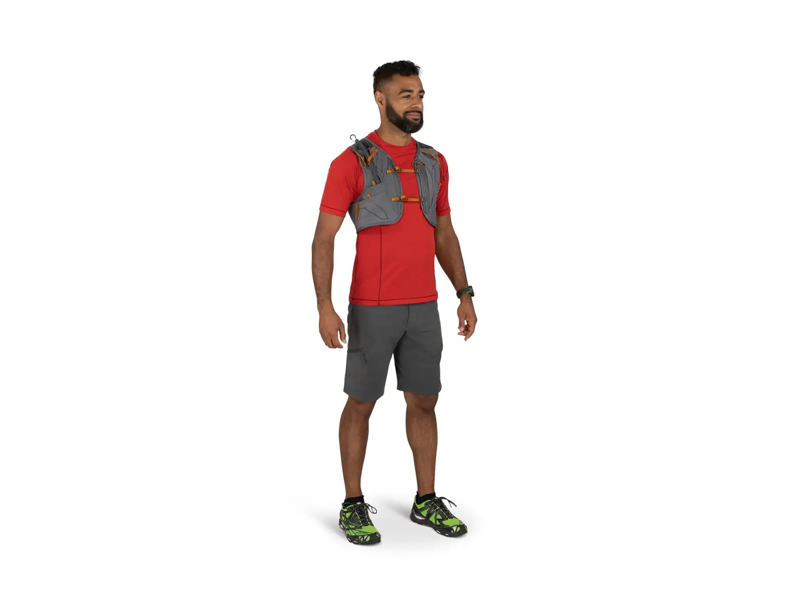 Osprey Duro 6 vesta 6 l + 2x láhev 0,5 l Phantom Grey/Toffee Orange