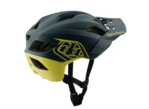 Troy Lee Designs Flowline SE přilba Badge Gray/GLO Yellow
