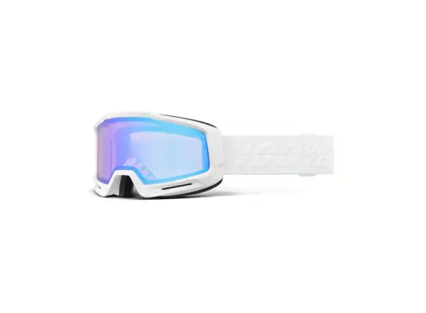 100% Okan lyžařské sjezdové brýle White/HiPER Turquoise Mirror