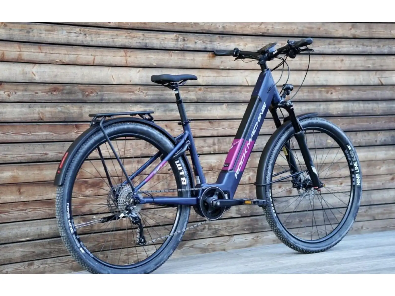 Rock Machine Storm INT e90-29 lady touring  matte blue/silver/pink elektrokolo