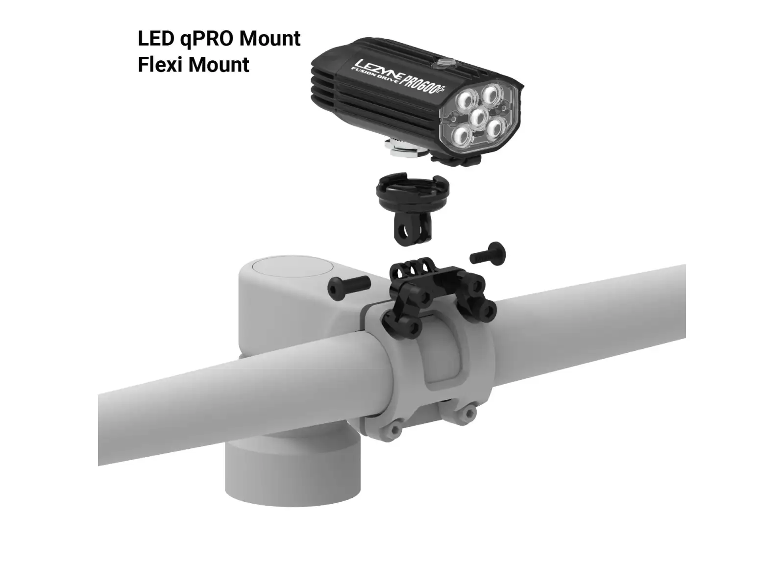 Lezyne LED qPRO Mount držák světla Black
