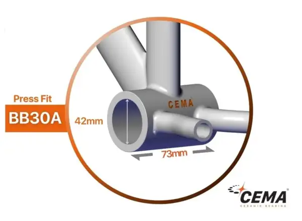 Cema BB30A-asymetrický Interlock 24 mm osa středové složení Steel černá