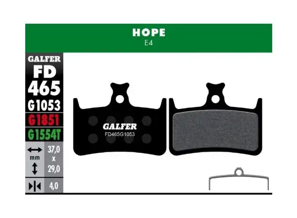 Galfer FD465 Standard G1053 brzdové destičky pro Hope