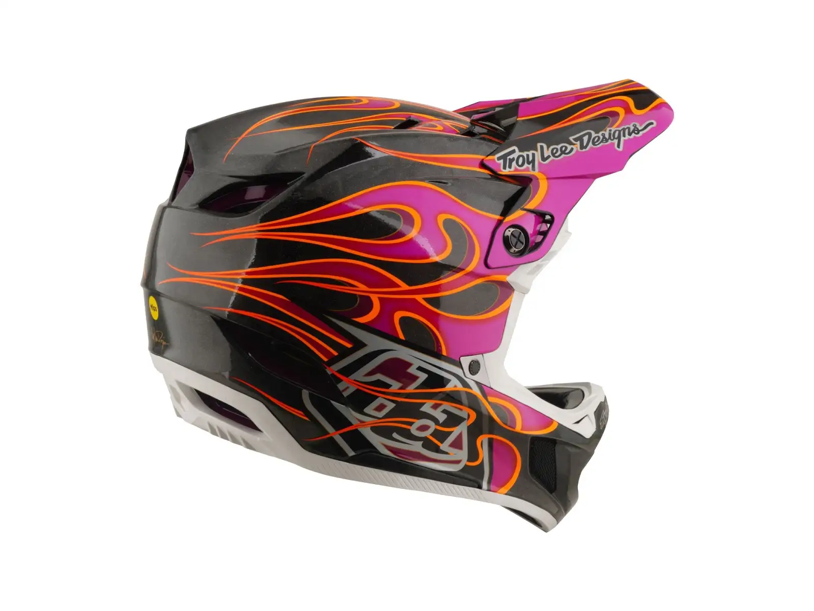 Troy Lee Designs D4 Carbon MIPS přilba Torched Carbn/Magenta
