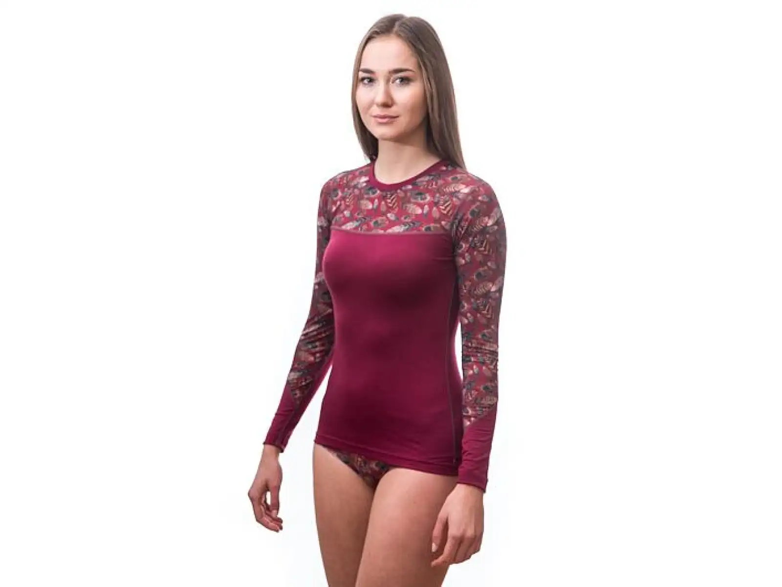 Sensor Merino Impress dámské triko dlouhý rukáv Lilla/Feather