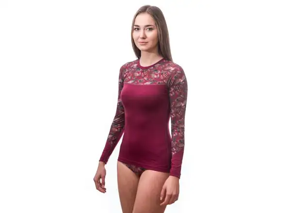 Sensor Merino Impress dámské triko dlouhý rukáv Lilla/Feather