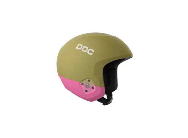 POC Skull Dura Jr lyžařská přilba Olivine Green Matt/Thulite Pink Matt