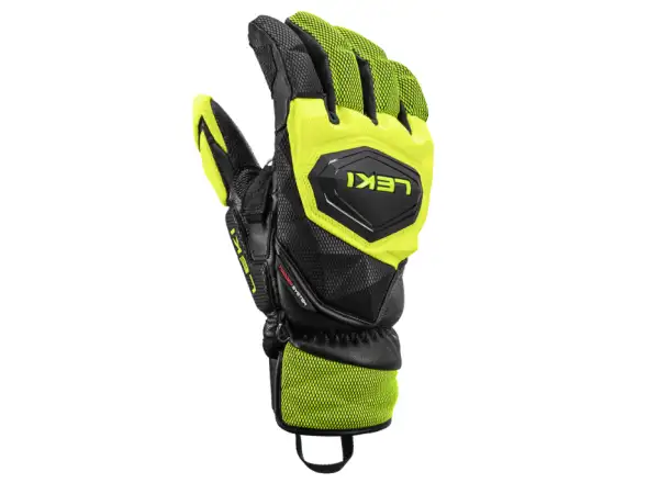 Leki WCR Venom SL 3D závodní rukavice Black-Ice Lemon