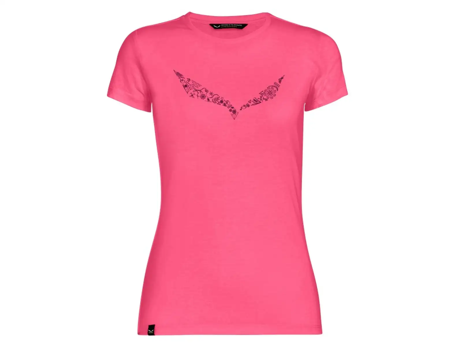 Salewa Solid Dry dámské tričko krátký rukáv Virtual Pink Melange