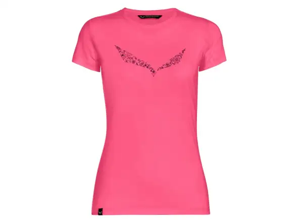 Salewa Solid Dry dámské tričko krátký rukáv Virtual Pink Melange vel. 40/34