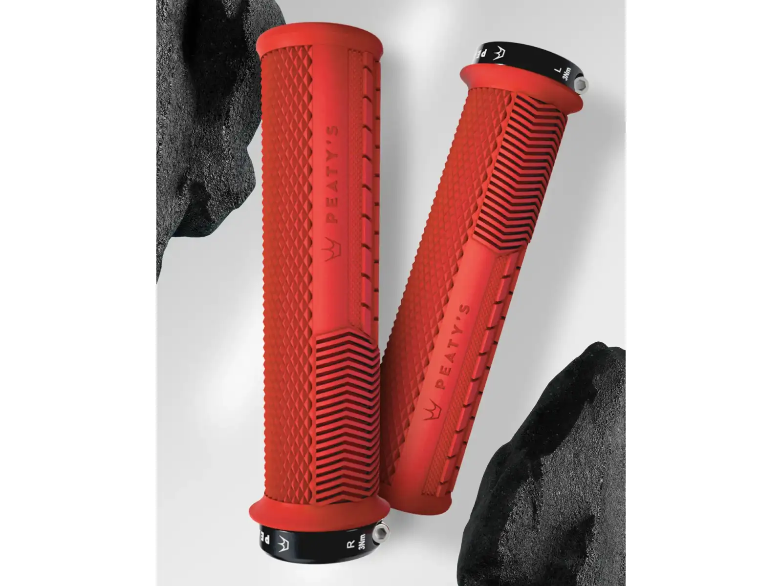 Peaty's Monarch Knurl Thick gripy Red