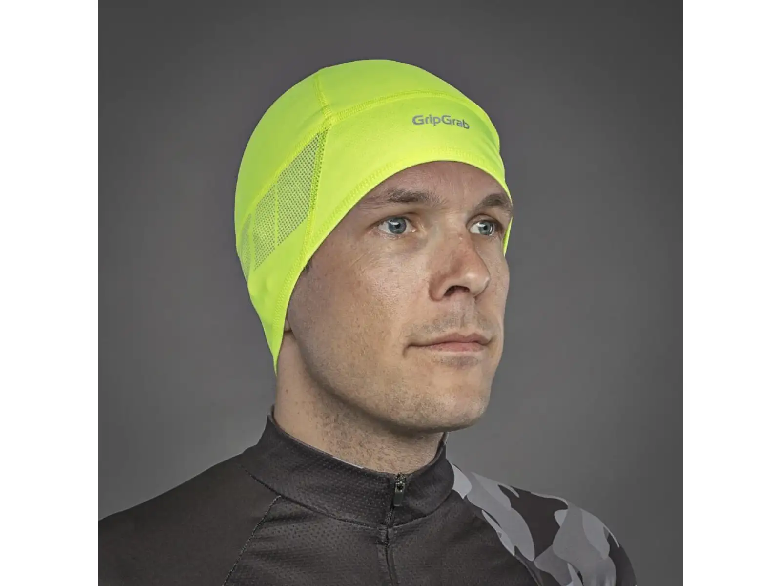 Grip Grab Windproof Hi-Vis Skull Cap termo čepice pod přilbu žlutá