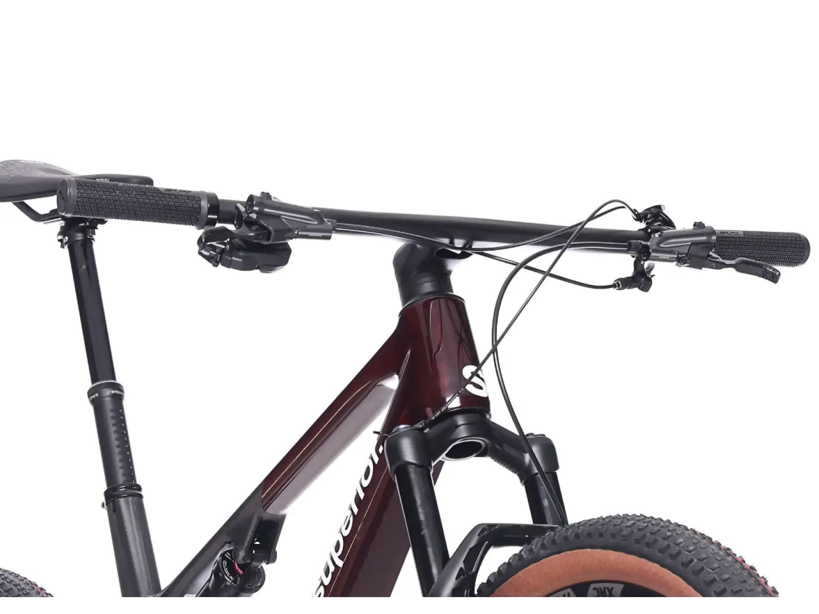 Superior XF 9.6 Team celoodpružené kolo Gloss Carbon/Red Carbon